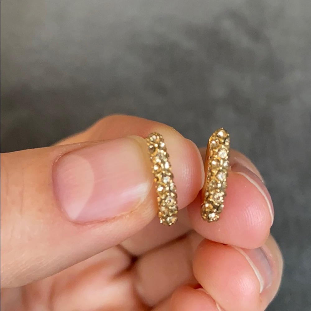 Gold plated Swarovski crystal earrings